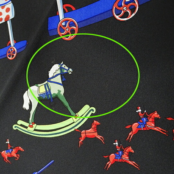 HERMES Black Silk Scarf - Picture 10 of 12